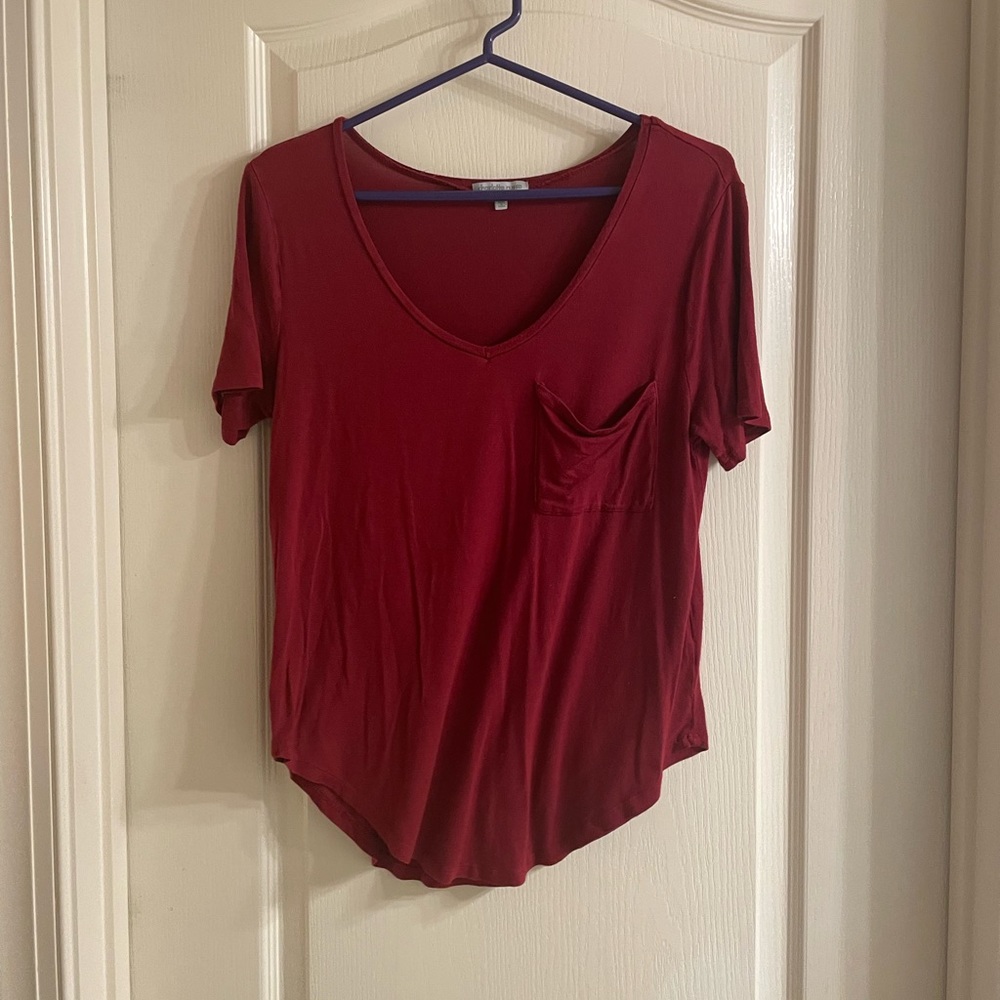 Wine Red VNeck top